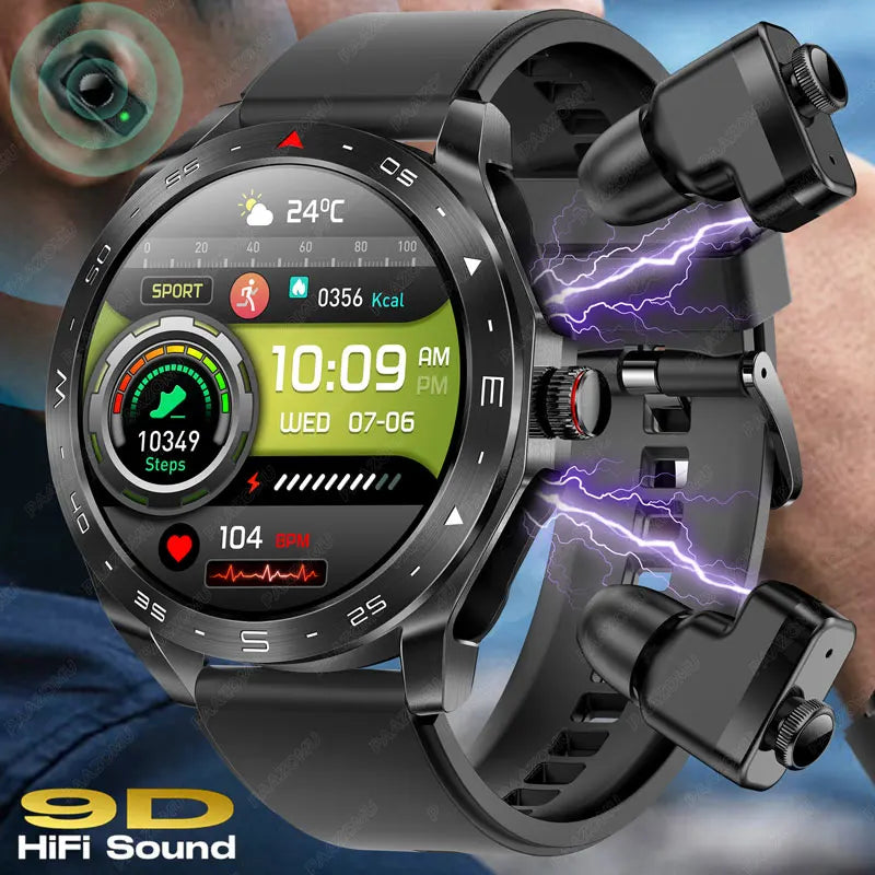 2025 Smart Watch with Waterproof TWS Earphones