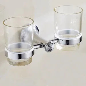 Stainless Steel Chrome Plated Bathroom Hardware Set Towel Rack Toilet Paper Holder Towel Bar Hook Bathroom Accessories Set