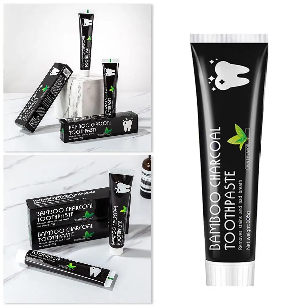 Natural Bamboo Charcoal Mint Flavor Toothpaste Deep Clean Dispel Smoke Stains Whitening The Black Toothpaste Oral Health Care - Daisan Mart