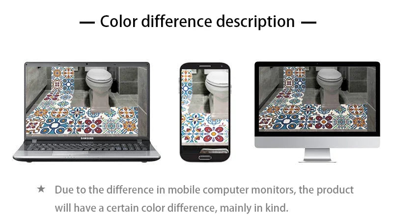 10pcs Mexican Style Tiles Sticker Kitchen Backsplash Oil-proof Cupboard Surface Gloss Peel &amp; Stick Waterproof Art Wall Decals