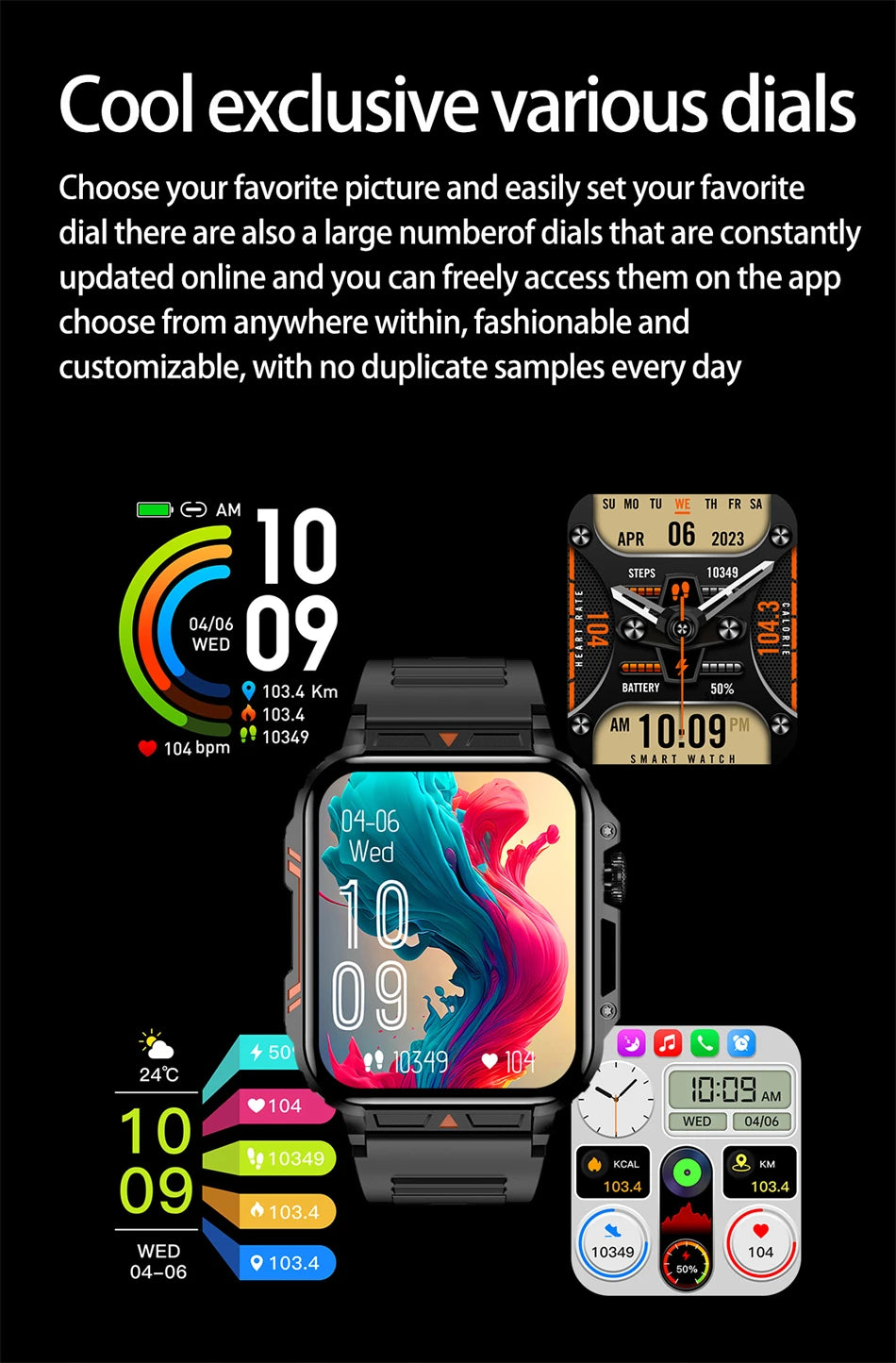 SmartWatch Nam 1.95 - Chống Nước, Gọi Bluetooth