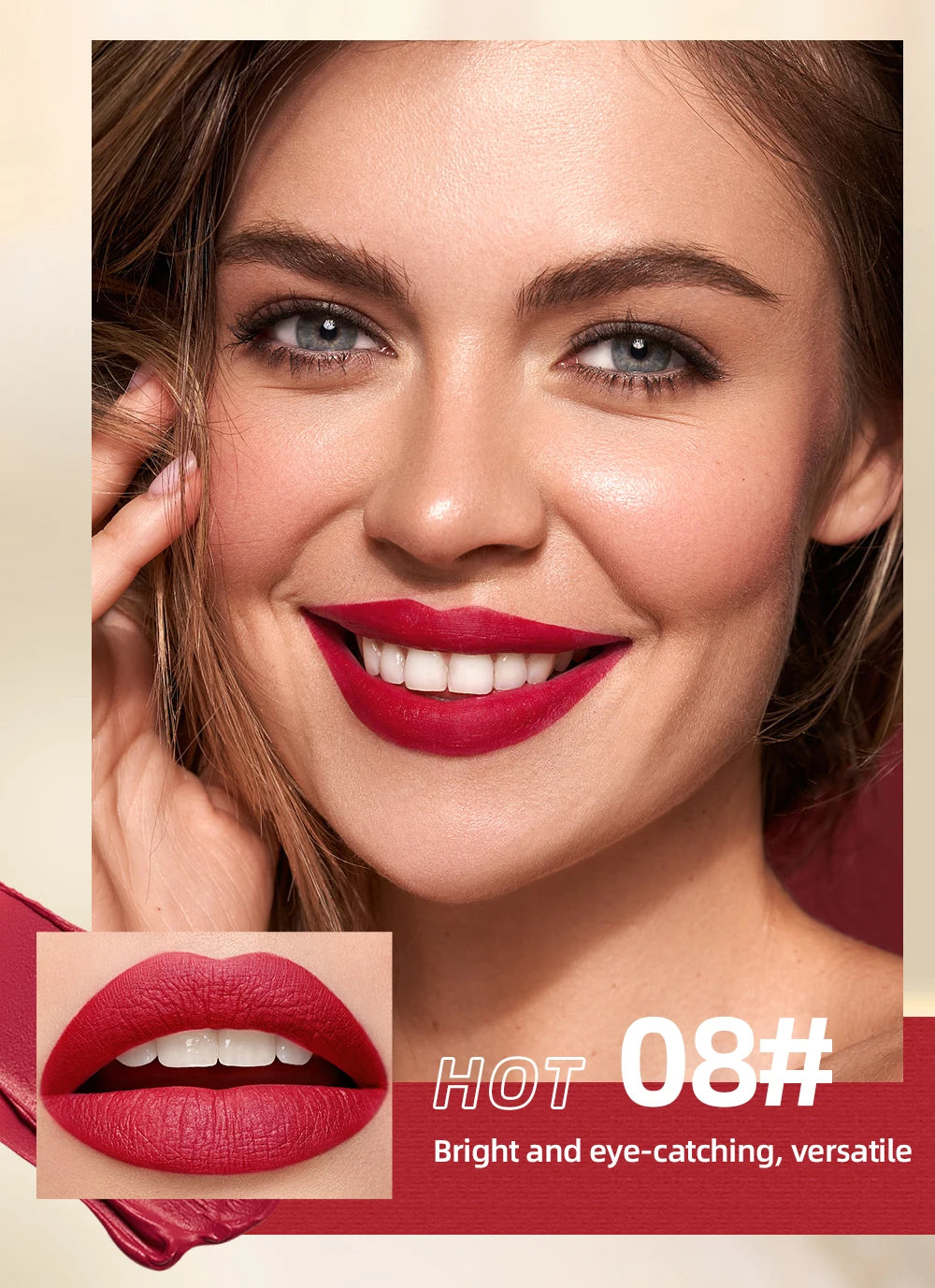 Bút Son Lì QIBEST 12 Màu Dưỡng Ẩm Lâu Trôi