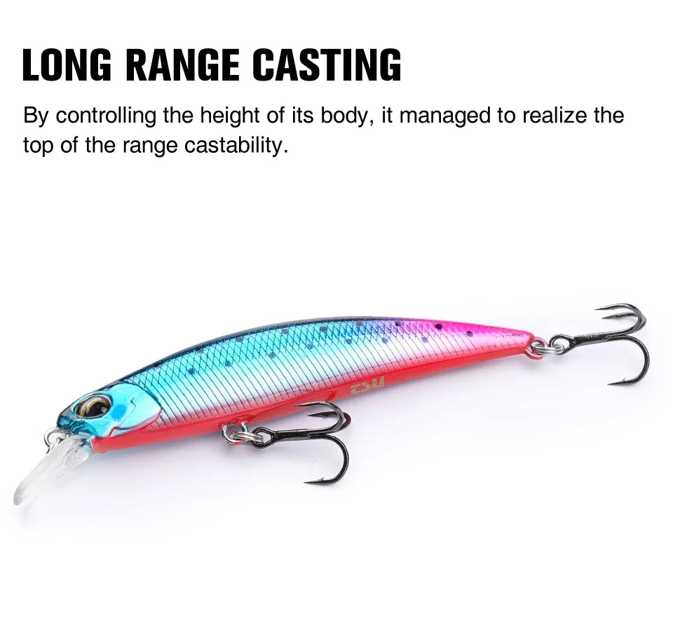 Mồi Câu TSURINOYA DW75 70mm 8.9g Cho Cá Chìm Nước Ngọt