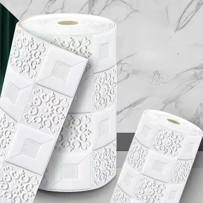10M stickers Self-Adhesive Panels 3D Soft Crash Foam Wallpaper Imitation Brick Wall Stickers Home Living Room Kid Bedroom Decor