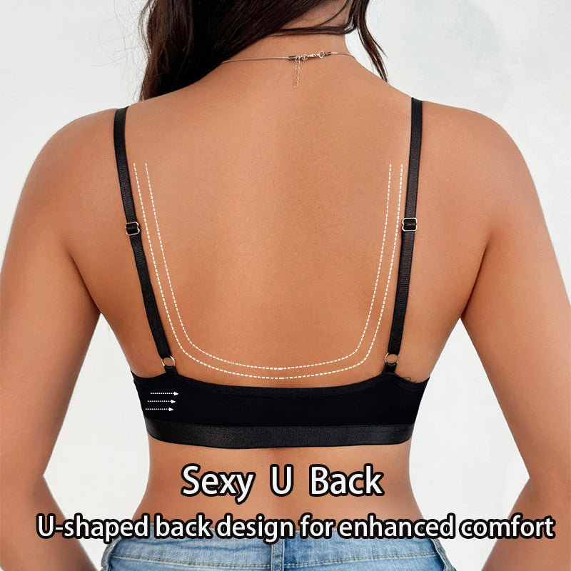 Underwire-free, push-up, breathable nursing bra