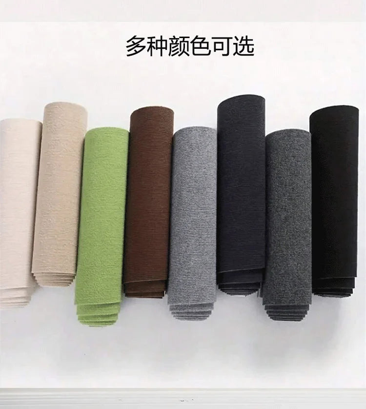 Self-Adhesive Carpet Tiles 30x30cm - Non-Slip Floor Mat for Bedroom/Office, Anti-Skid Rug Home Decor, Removable No Residue