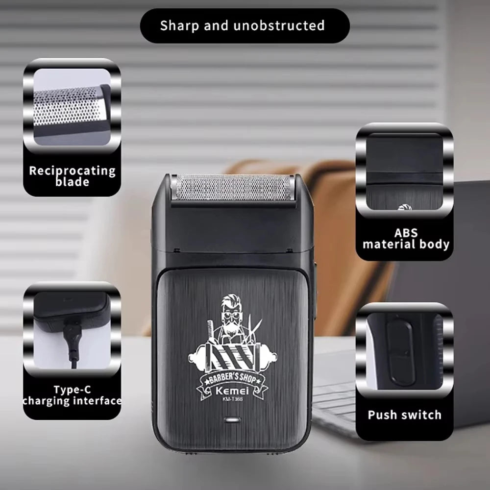 Kemei Tông Đơ Cắt Tóc Không Dây Sạc USB Đa Năng