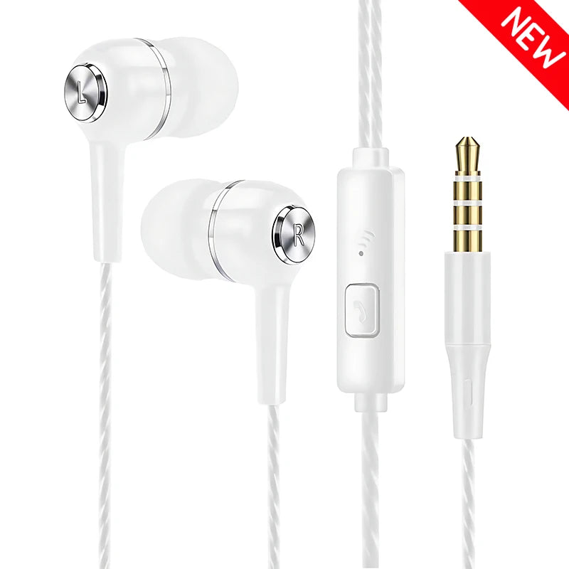 3.5mm HIFI In-Ear Headphones Strong Bass Gaming Mic