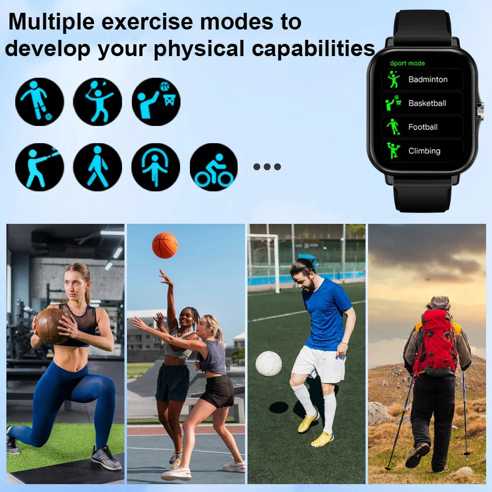 Đồng Hồ Thông Minh 1.44 Đo Huyết Áp, Oxy, Gọi Bluetooth