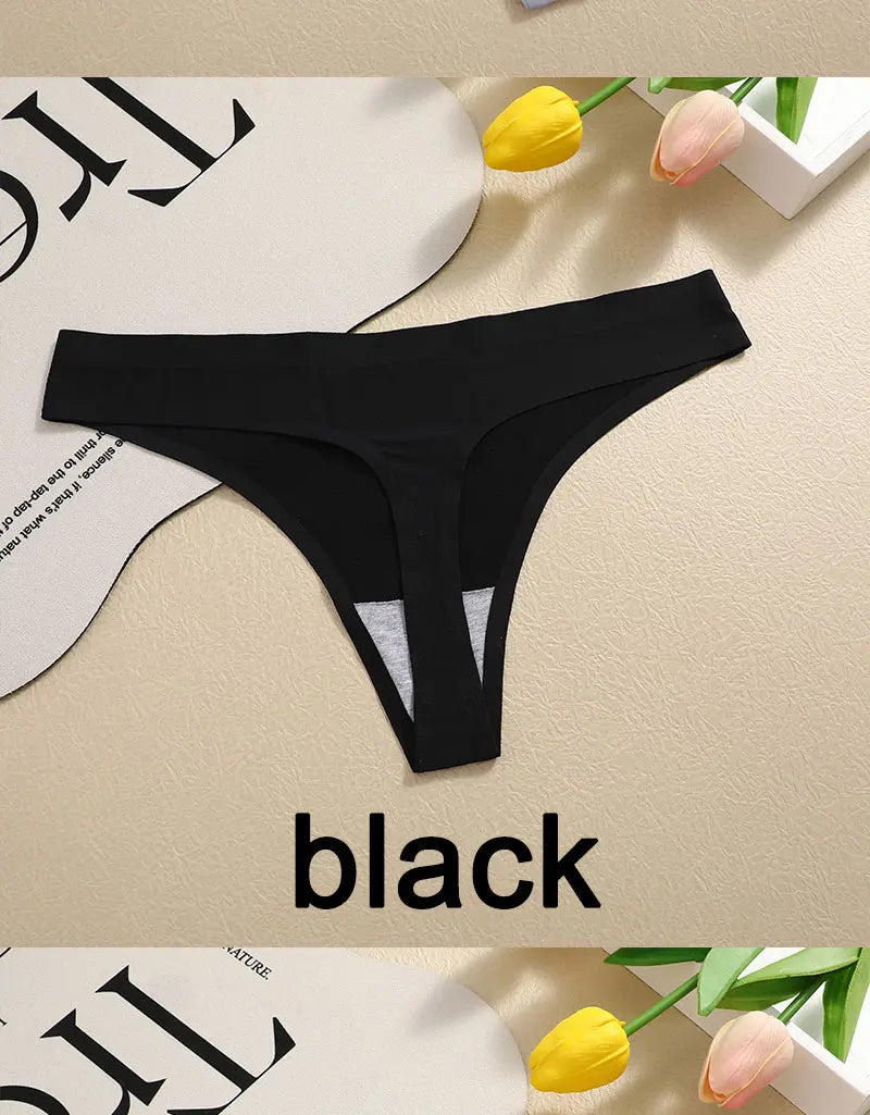 Set of 6 Sexy Low-Waist Seamless Invisible Women's Panties