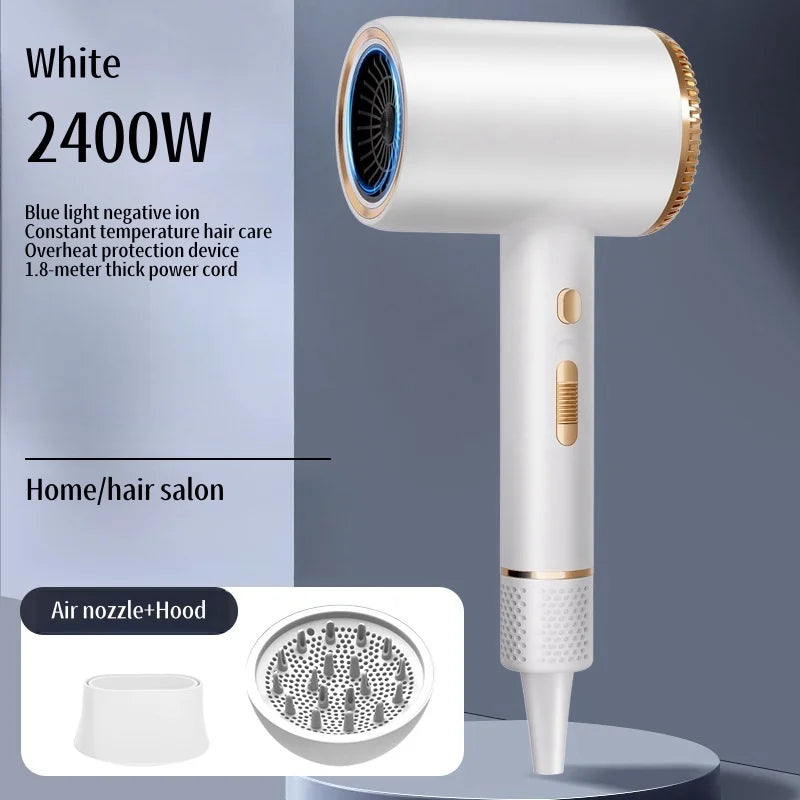 High-end EU/UK Hair Dryer - Fast, Quiet, Blue Light