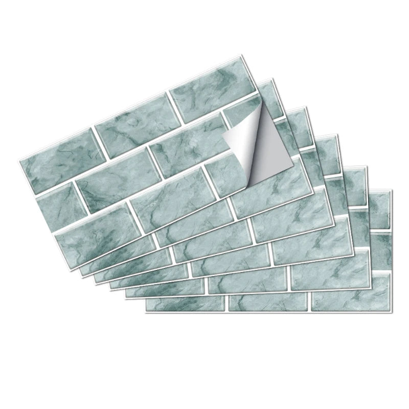 Wallpaper Ceramic Marble Colorful 3D Bathroom Waterproof Kitchen Oil-proof Wall Decal Decorative Tile Stickers Self-adhesive PVC