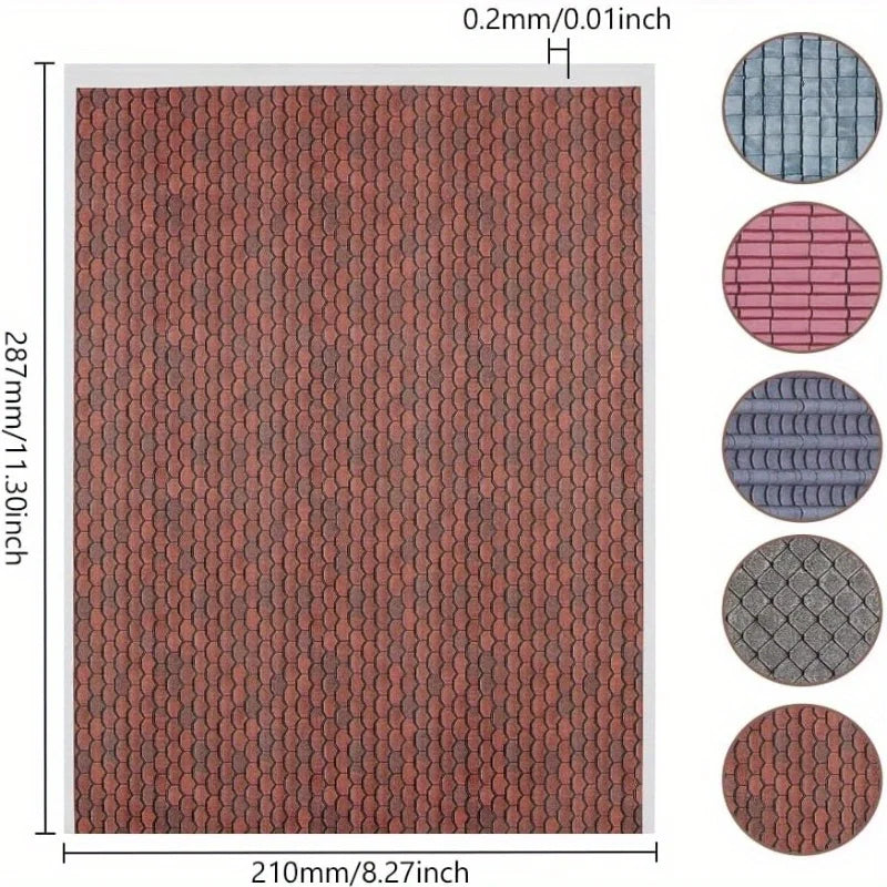 Ngói Dán Tự Dính Trang Trí Mô Hình Tỉ Lệ 1:12 - Daisan Mart