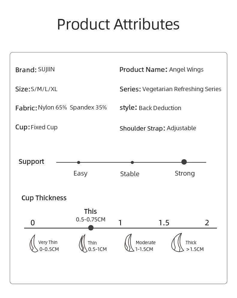 Sujiin Cool Smooth Wireless Support Bra MX159A