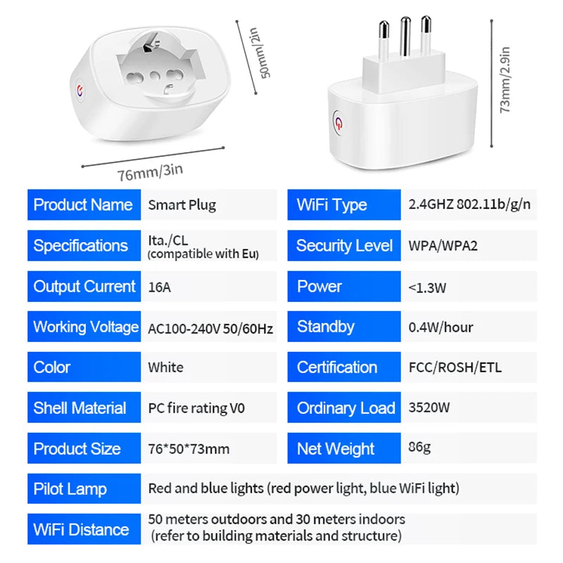 Ổ Cắm WiFi Thông Minh BSD60 - Điều Khiển Từ Xa EU - Daisan Mart