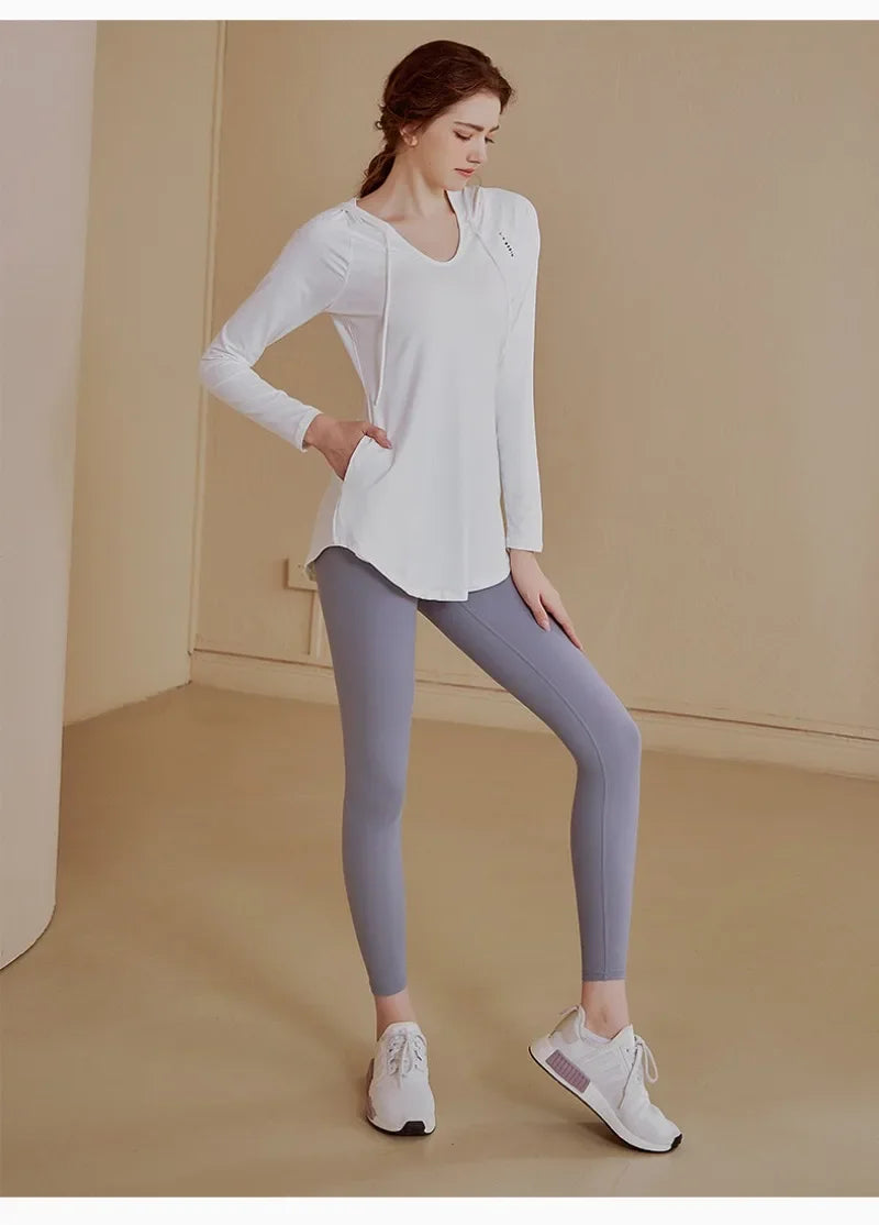 Áo Thể Thao Nữ Dài Tay Tập Gym Yoga Chạy Bộ Không Đường May - Daisan Mart