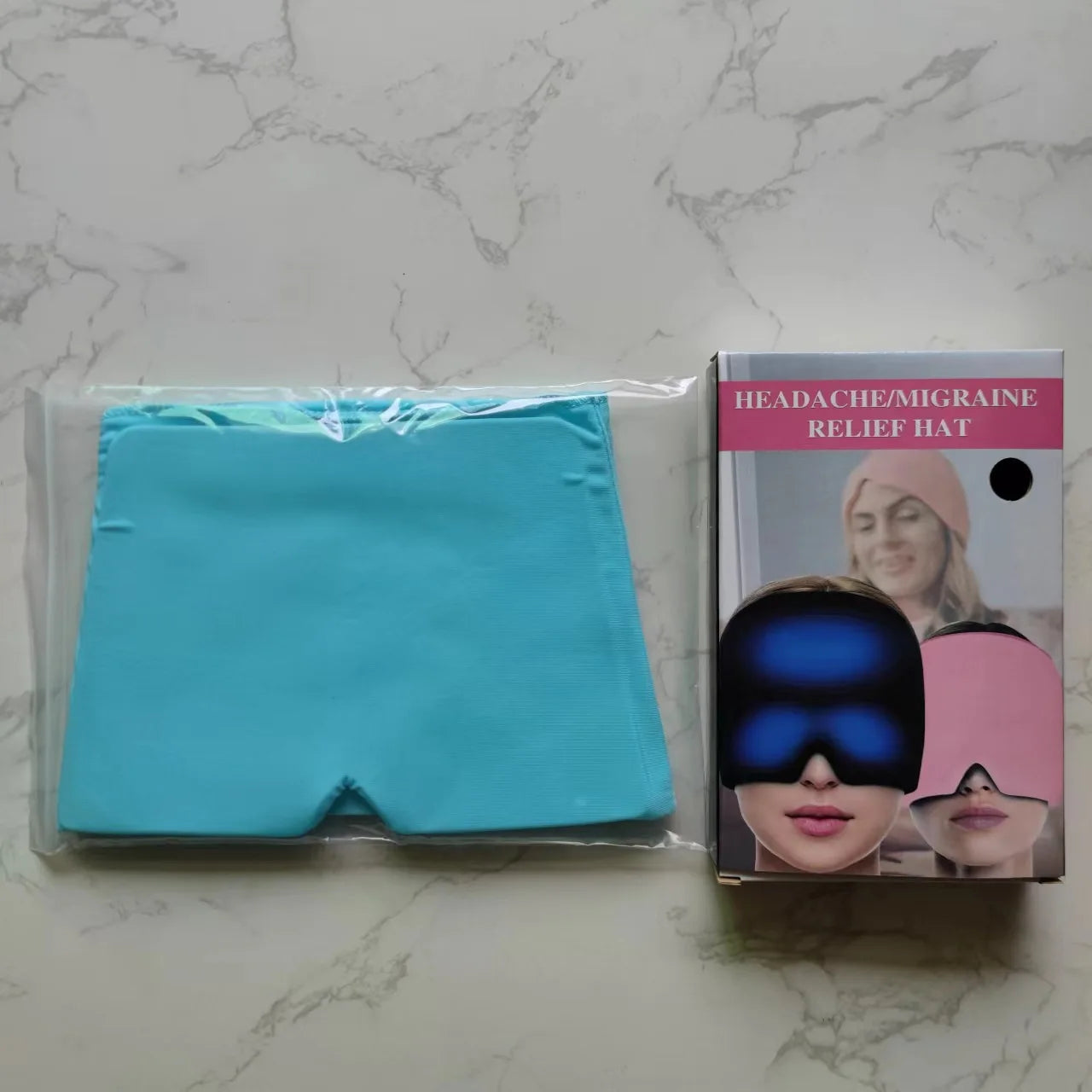 3D Black Gel Sleeping Mask, Headache Relief, Stretchy