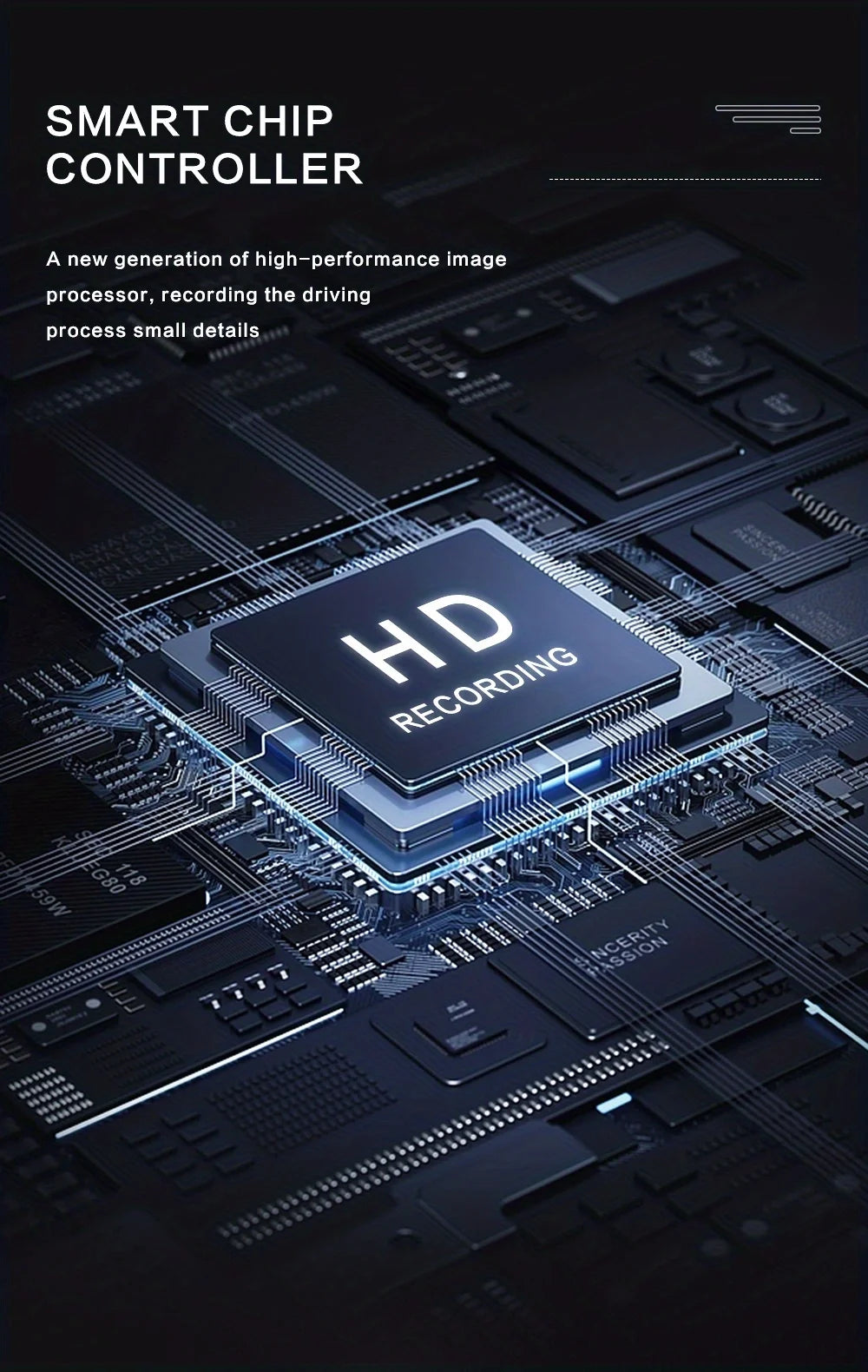 3-Eye Dash Cam, Night Recording, Full HD 1080P