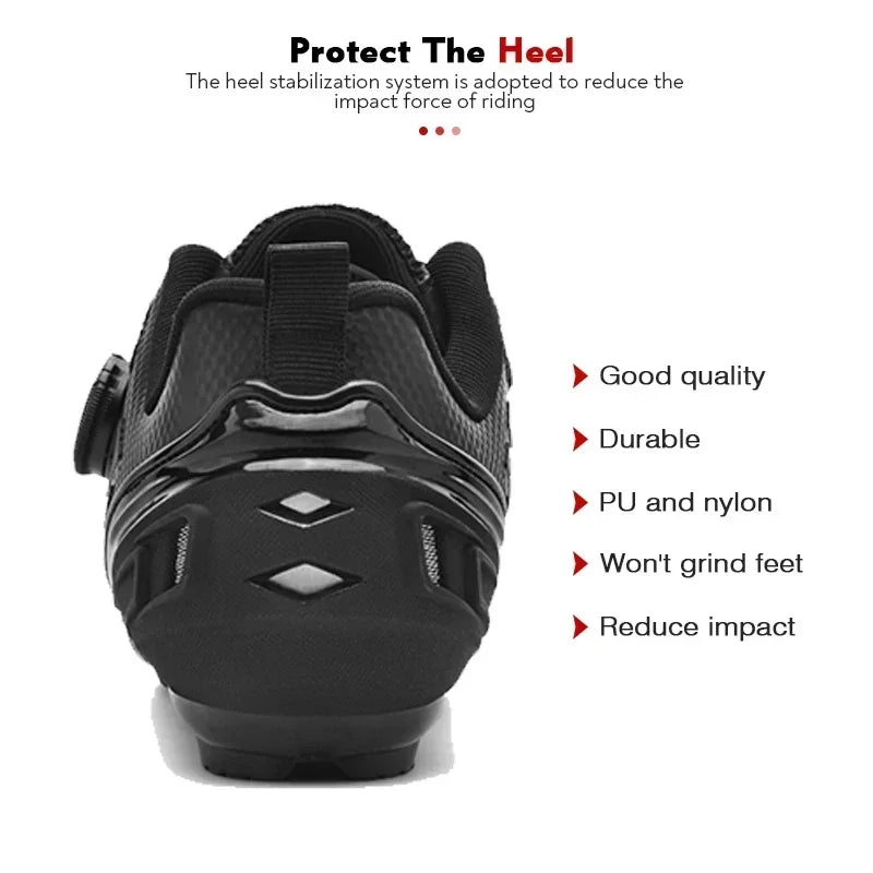 Men's and Women's MTB Racing Cycling Shoes Auto-Lock 2024 White