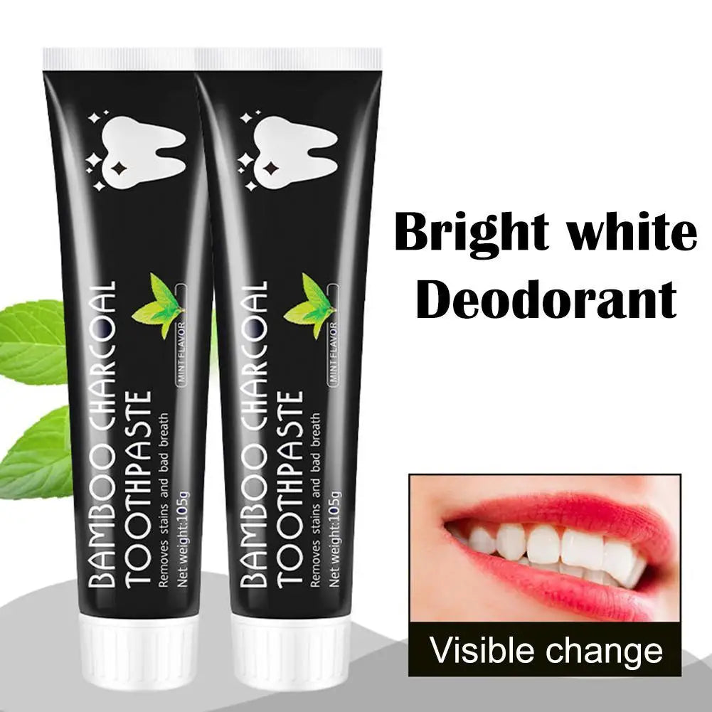 Natural Bamboo Charcoal Mint Flavor Toothpaste Deep Clean Dispel Smoke Stains Whitening The Black Toothpaste Oral Health Care - Daisan Mart