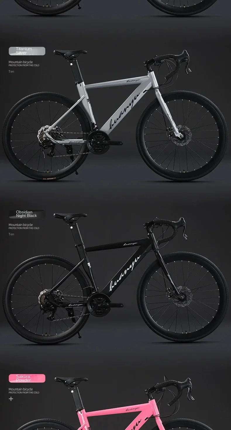 700C*40MM road bicycle hand-changing 24 speed Road Racing Bike disc brake gravel bicicleta Wind Shock Absorber Bikes male adult - Daisan Mart