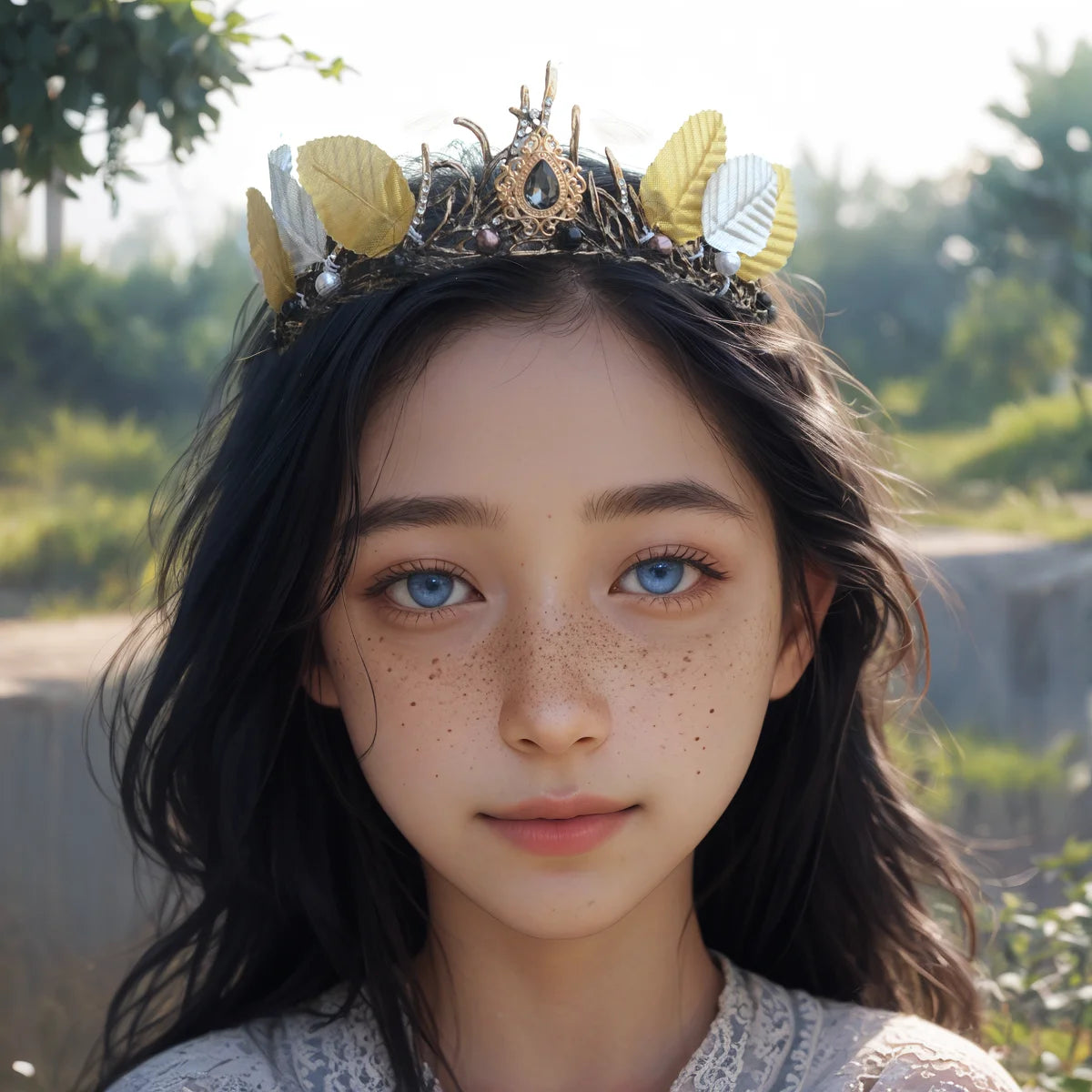 Vương Miện Tiên Rừng Tóc Nữ Pha Lê Tua Rua