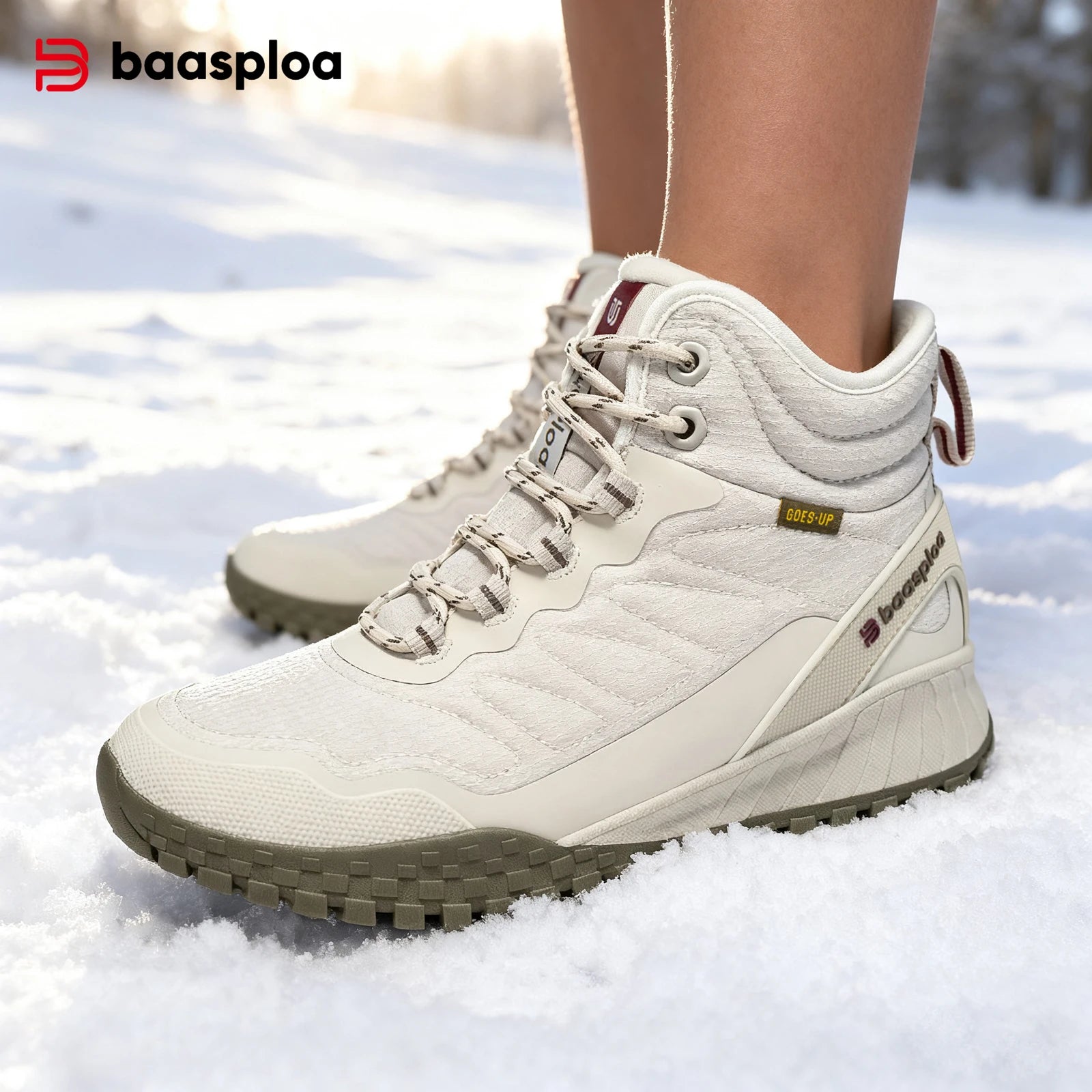 Baasploa Women's Boots, Warm Fur Lining, Non-Slip, Waterproof