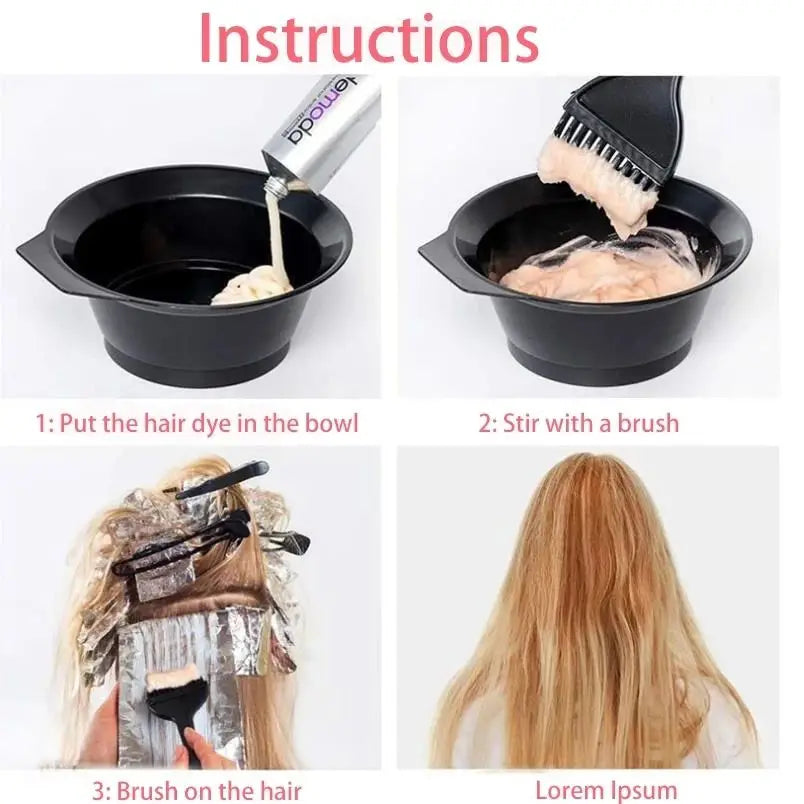 4-Piece Professional Salon Hair Dyeing Kit