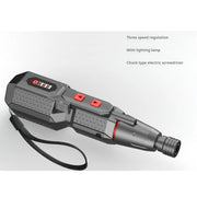 4. 2v electric screwdriver with three speed adjustment and lighting lamp. Strong straight handle. 3. 6v electric screwdriver