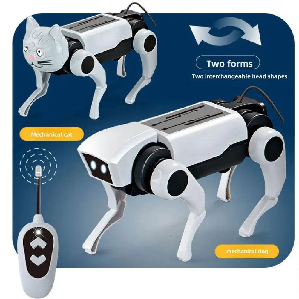 Rc Robot Children's Remote Control Mechanical Dog Toy Science Teaching Diy Assembling Model DIY Assembly Dog Rc Robot for Boys - Daisan Mart