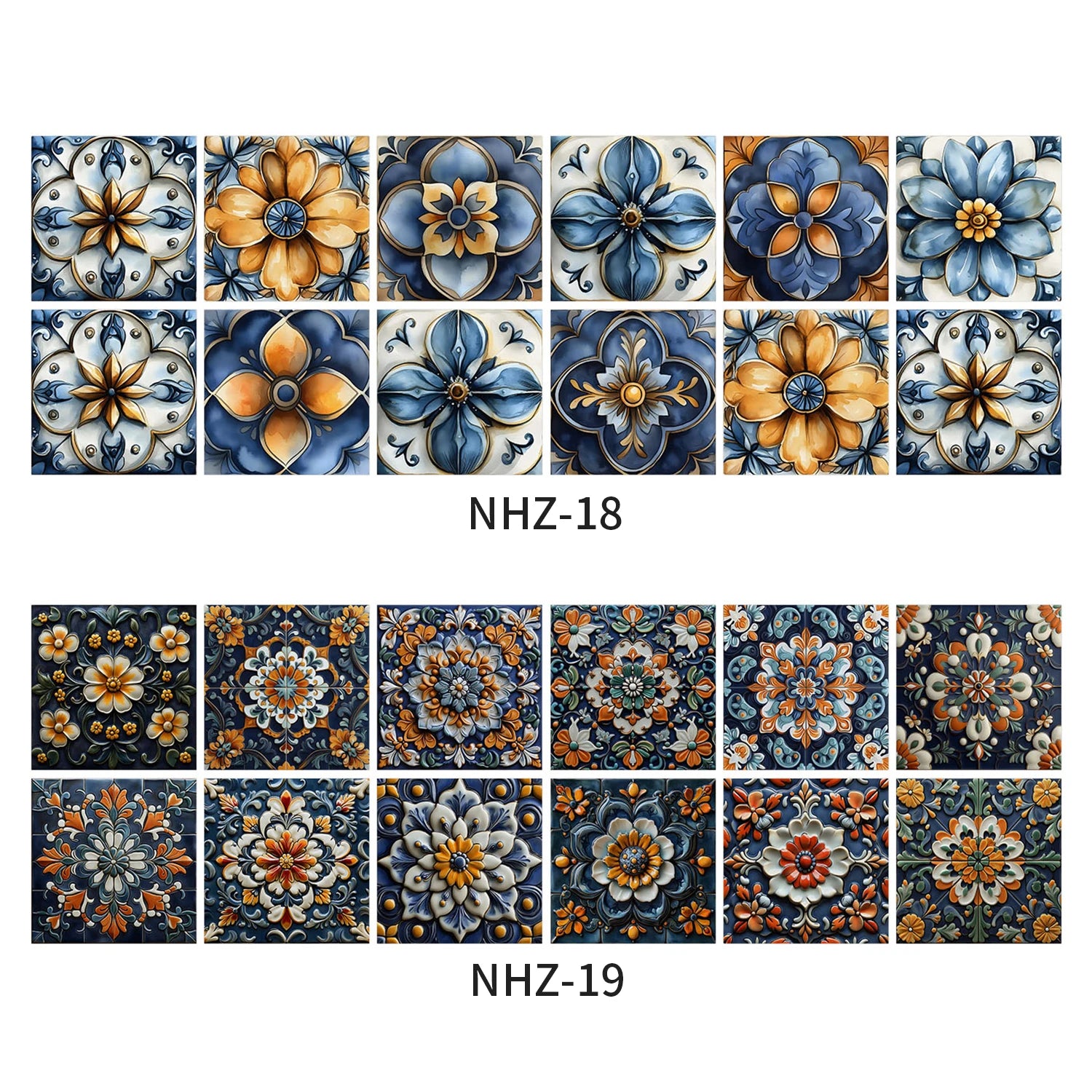 24pcs/Set Self-Adhesive Waterproof Art Wall Stickers For Living Room, Kitchen Oil Resistant Tiles Stickers For Room Decor Decal