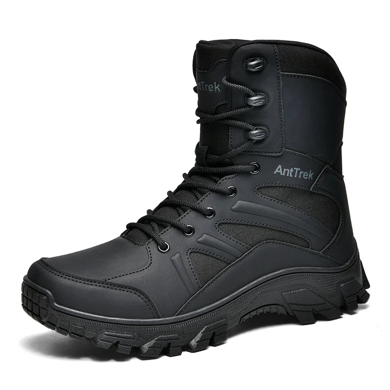 Men's Fashion Boots - Motocross Style High-Top Boots