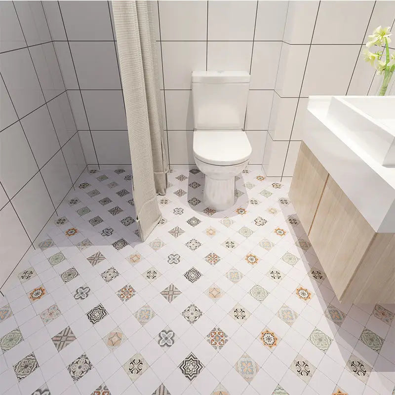 Floor Tiles Stickers Waterproof Self-Adhesive Thicken Wood Grain for Wall Ground Room Wear-resistant Home Decor Kitchen Bathroom