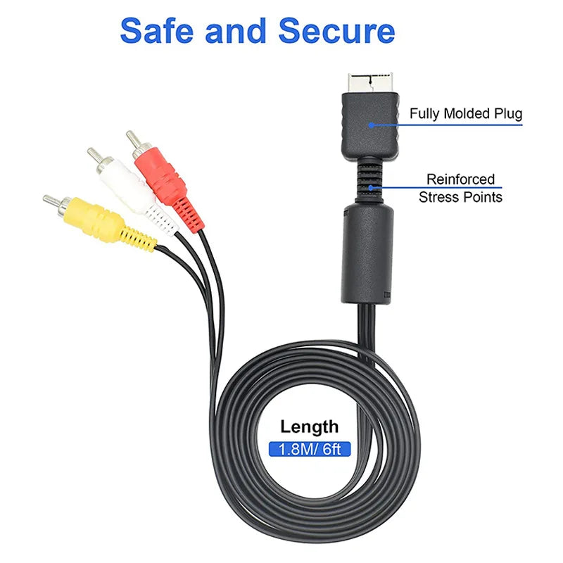 Cáp AV Chuyển Đổi PS3 PS2 PS1 sang TV LCD RCA - Daisan Mart