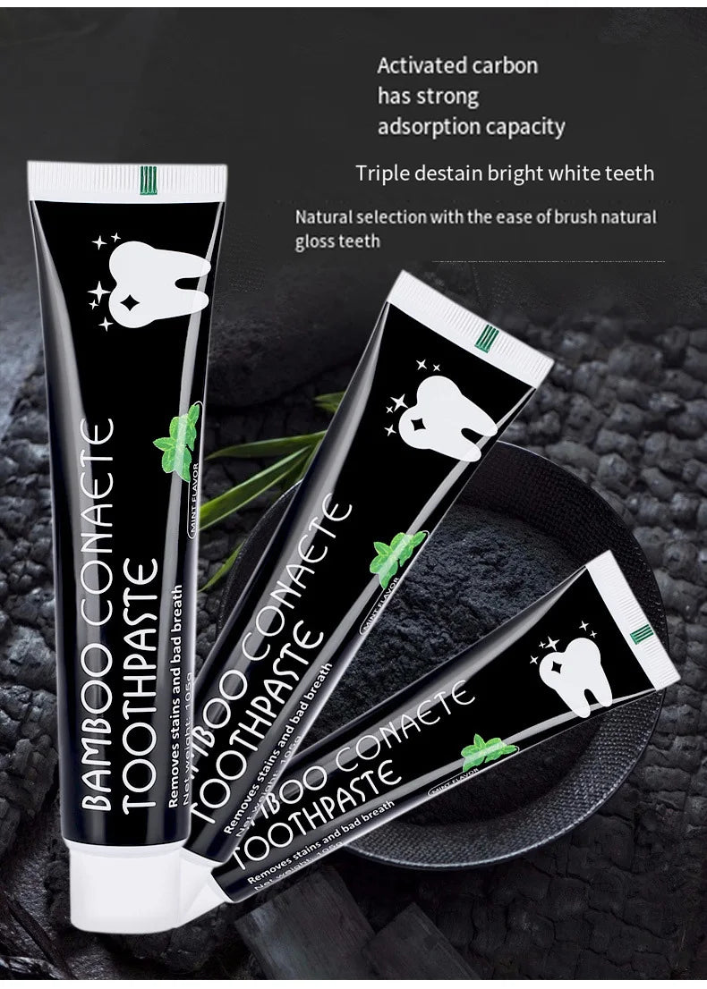Bamboo Charcoal Black Toothpaste Coconut Shell Black Activated Carbon Bright White Gum Protection Bamboo Charcoal Toothpaste - Daisan Mart