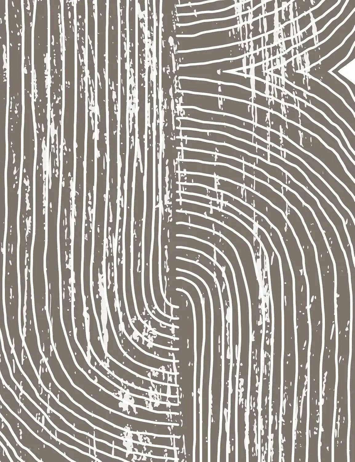 Boho Dark Gray Peel and Stick Wallpaper Geometric Arches Contact Paper Removable Wall Paper for Kitchen Walls Cabinet Drawer