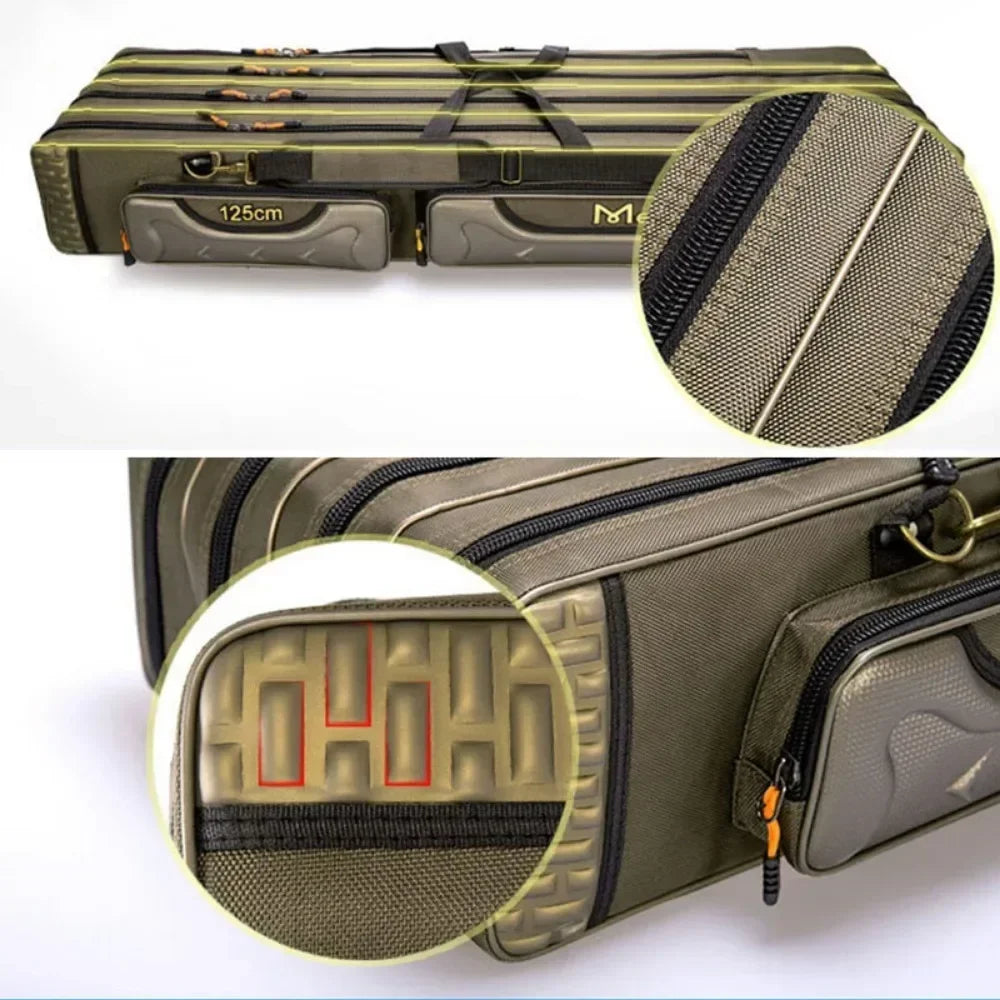 Oxford Multi-Function Fishing Rod Bag with 3 Compartments