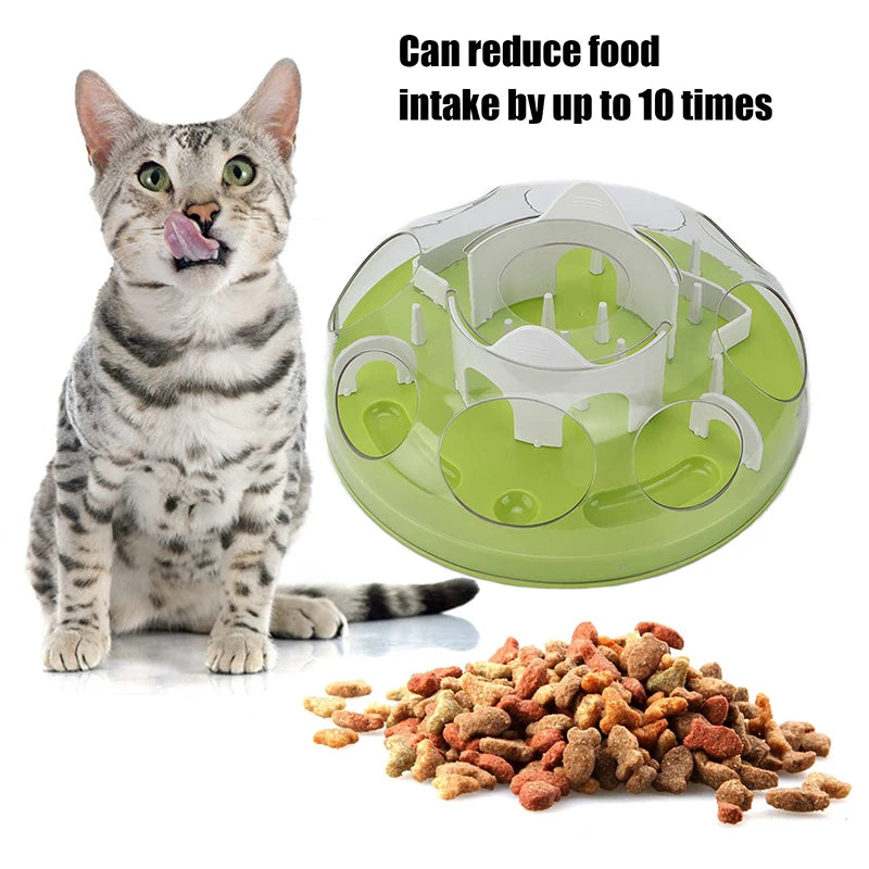 Pet Dog Cat Food Slow Feeder Jungle Design Puppy Anti Slip Treat Dispensing Toy Bowl Puzzle Slow Feeder Tray Pets Supplies