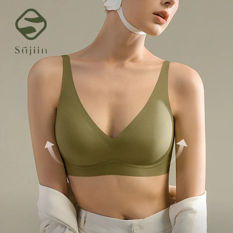 SUJIIN Soft Support Wire-Free Bra for Women