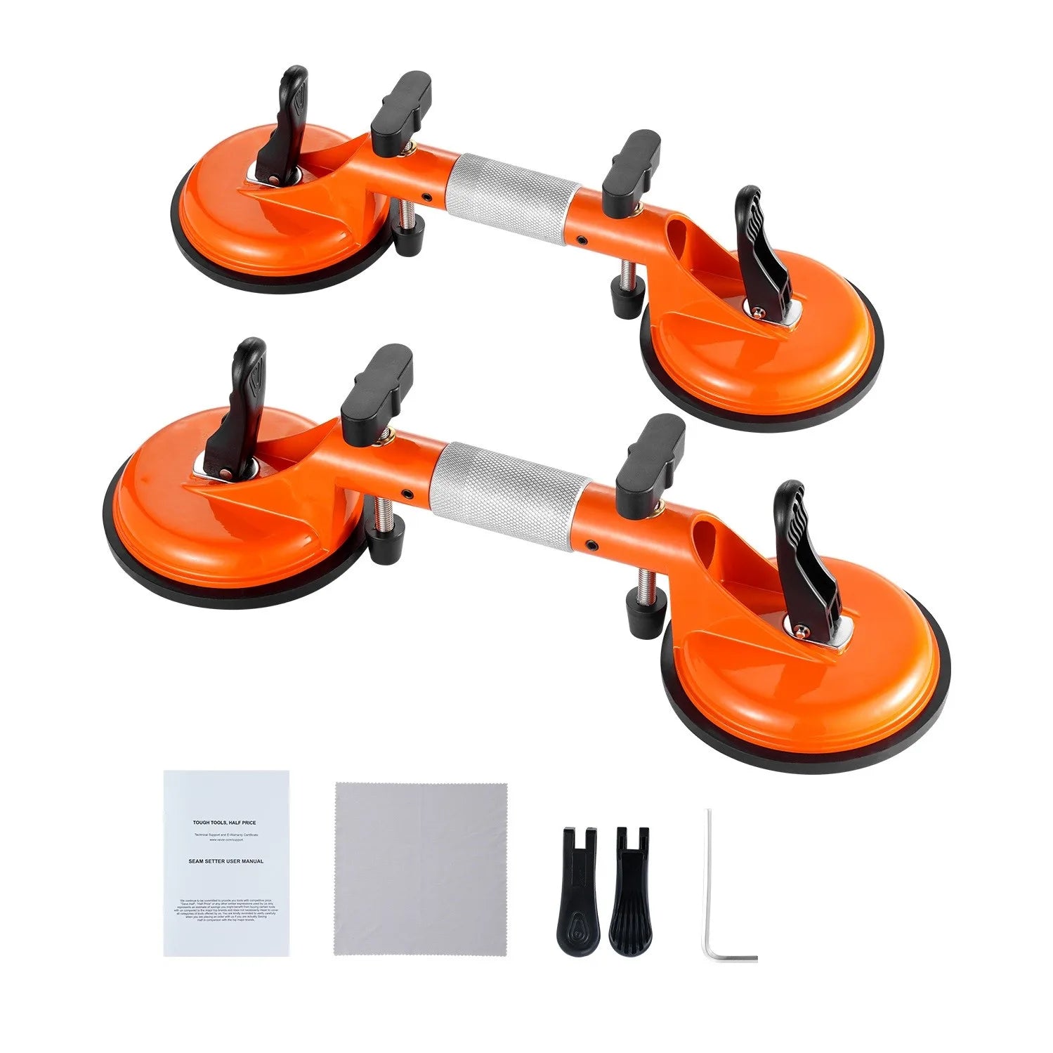 SucceBuy 2 Packs Stone Seam Joiner 180° Adjustable Seamless Seam Setter with 5 in Vacuum Suction Cups Installation Tool for Tile