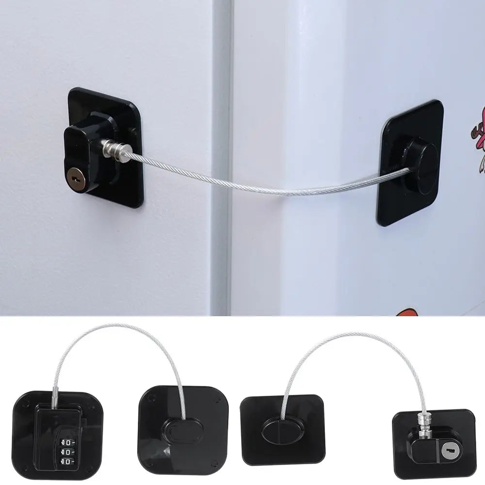 Baby Safety Refrigerator Lock With Keys or Coded Lock Infant Cabinet Locks Sliding Closet Door Lock Children Protection - Daisan Mart