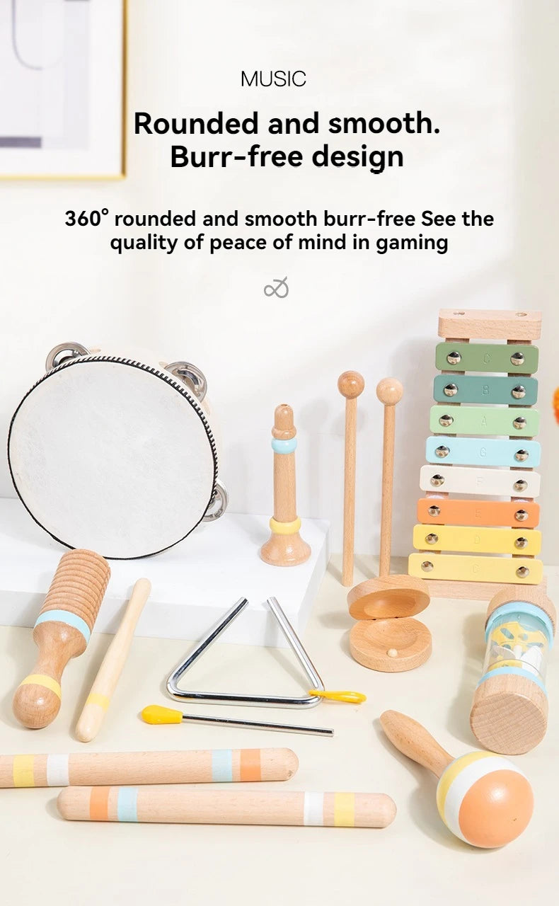 Interactive Wooden Musical Toy Set for Creative Children
