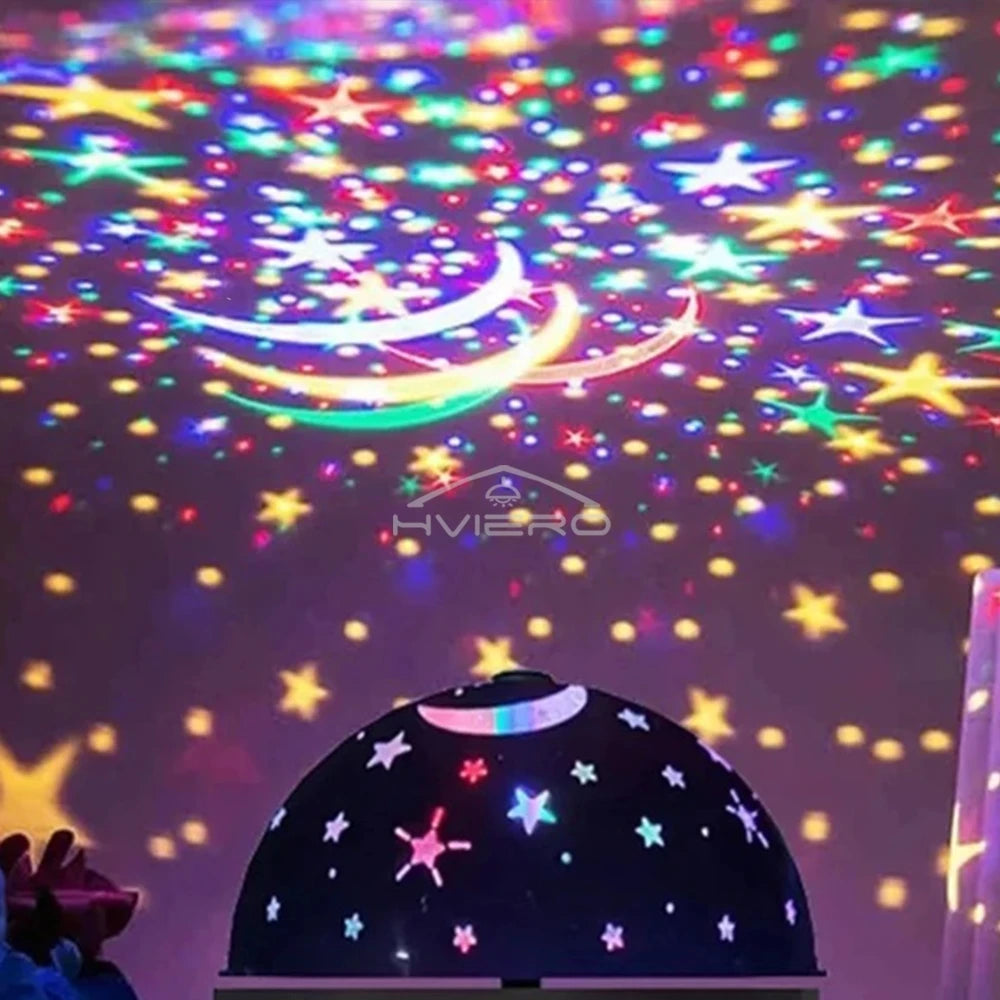 Starry Night Light Projector USB Table Lamps Gaming Room Home Theater Ceiling Wedding Decoration Halloween Rotates Automatically
