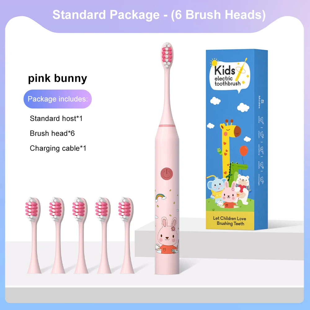 Bàn Chải Đánh Răng Trẻ Em Siêu Âm Vui Nhộn IPX7 - Daisan Mart