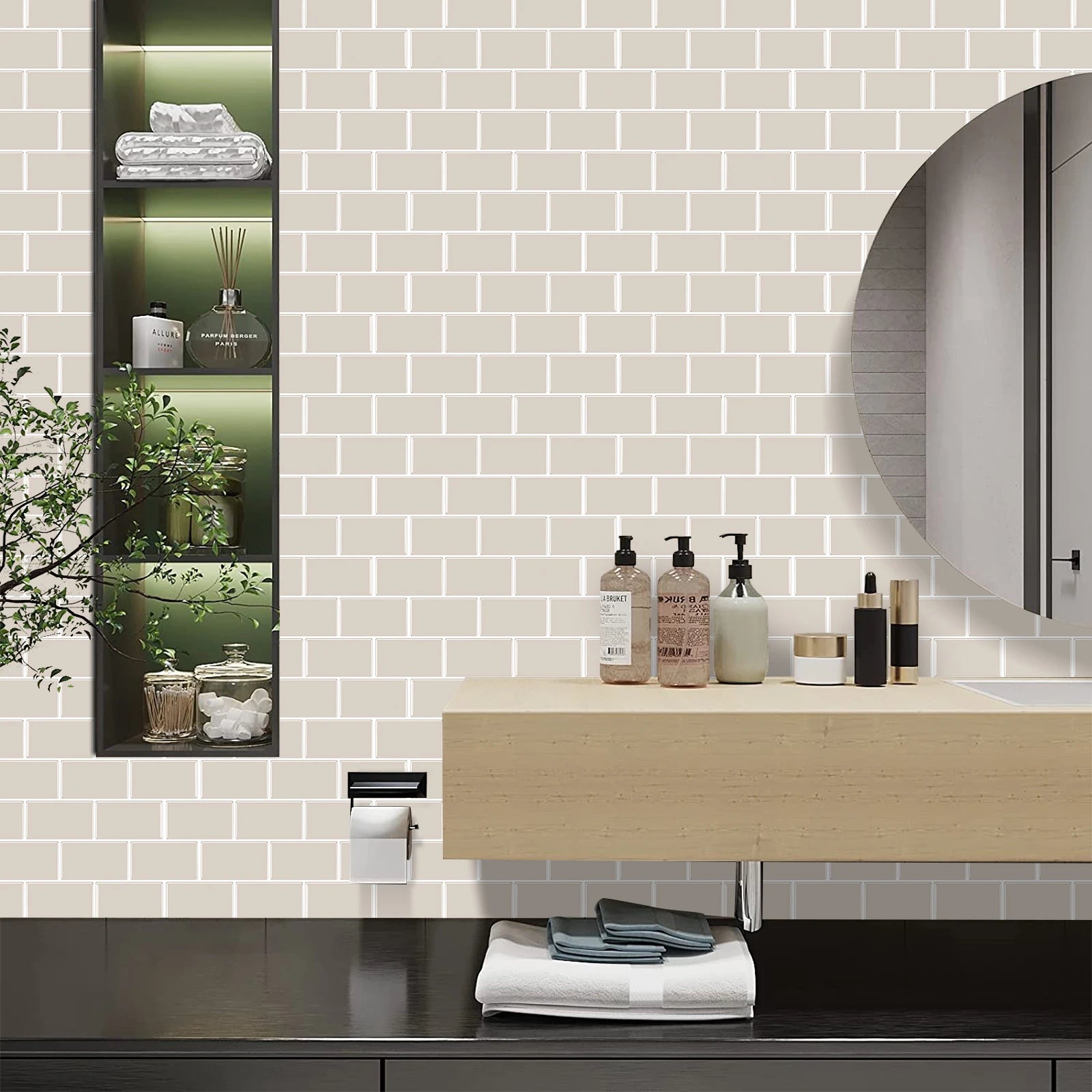 Vividtiles 3D Vinyl Waterproof Kitchen Backsplash Wall Sticker Peel and Stick Wallpaper Premium Strong Ahesive Tile Decals