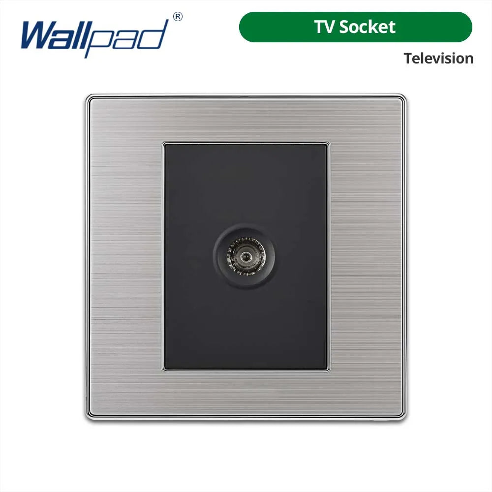 Công tắc đèn âm tường 2 chiều, thép không gỉ, LED.