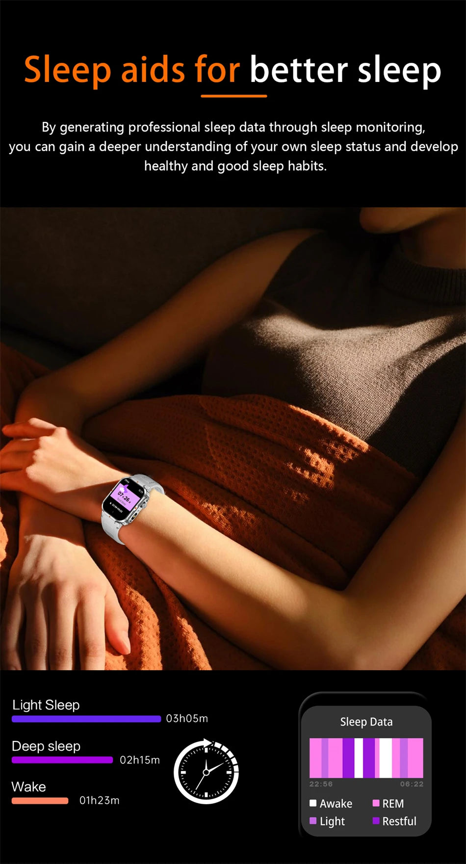 Đồng Hồ Thông Minh LIGE 2.01'' Chống Nước Thể Thao - Daisan Mart