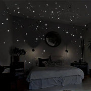 407 Pcs Round Dots Wall Stickers Polka Circles Night Luminous Star Ceiling Decals Glow In The Dark Peel Art Mural For Kids Room