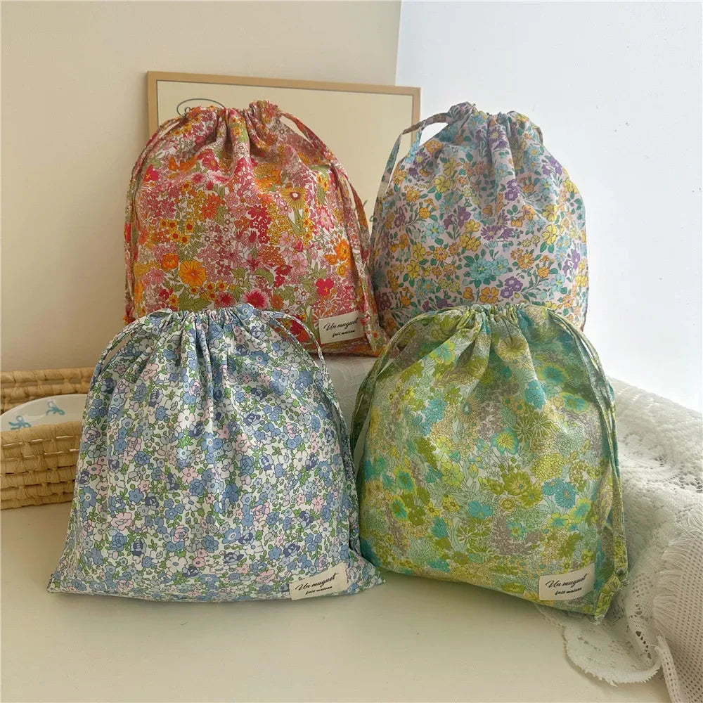 Lijia Flower Multi-Purpose Cloth Bag - For Makeup, Underwear