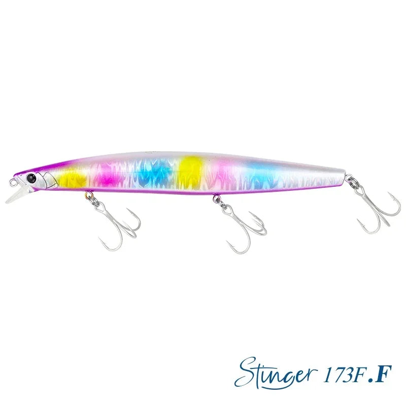 TSURINOYA Shore Fishing STINGER 173F Floating Minnow Silm Fishing Lure 173mm 37.5g Saltwater Hard Plastics Big Game Hard Bait